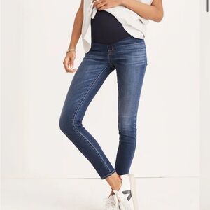 Madewell 25 Over the Belly Skinny Dark Wash Denim Maternity Jeans